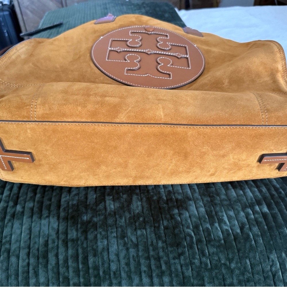 Tory Burch Ella suede and leather tote/dark tiramisu 🍮 - Picture 4 of 7